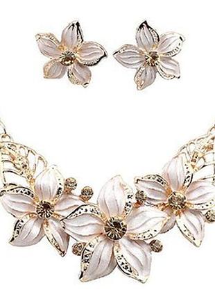 Комплект (кольє + сережки)