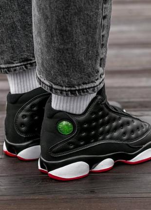 Мужские высокие кожаные кроссовки nike air jordan retro 13 playoffs #найк7 фото