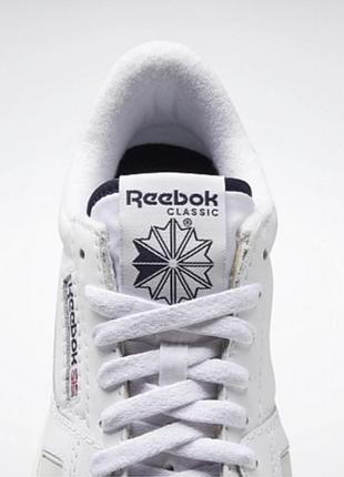 Белые кожаные лобные низы кеды reebok23 court 45-46 размер7 фото