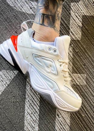 Женские кожаные кроссовки nike m2k tekno "phantom orange#найк