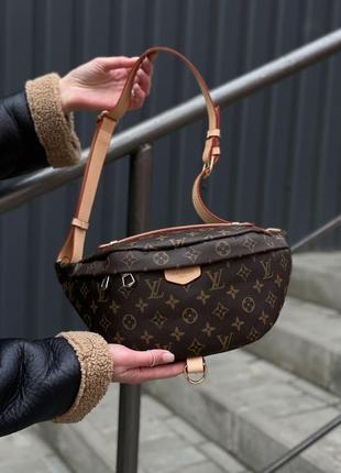 Женская бананка в стиле louis vuitton discovery bumbag pm brown/pink8 фото