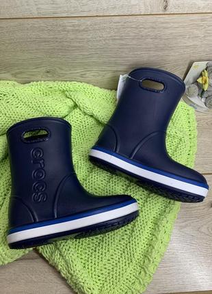 Детские сапоги кроксы кроксы crocs crocband kids rain boot 205827-4kb