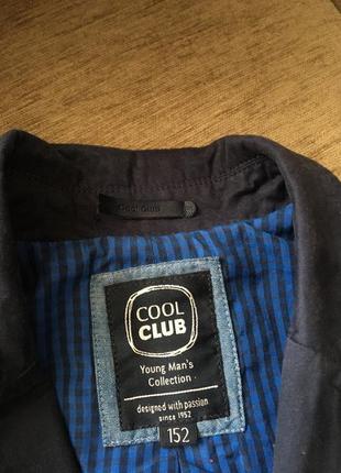 Дитячий темно синій піджак на хлопчика у школу cool club 1523 фото
