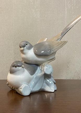 Порцелянова статуетка lladro «птахи на гілці».