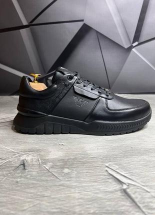 Мужские кроссовки armani black 41-422 фото