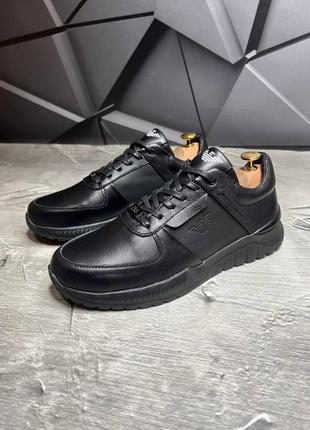 Мужские кроссовки armani black 41-425 фото