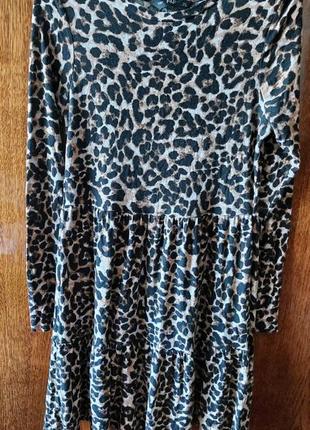 Классненькое леопардовое платье р.44(s)-46(m)2 фото