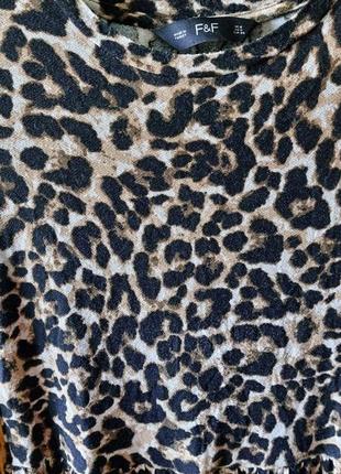 Классненькое леопардовое платье р.44(s)-46(m)7 фото