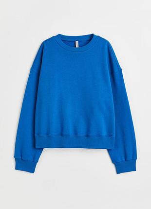 Синій світшот на тонкому флісі від h&m (divided)