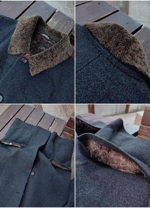 Стильное мужское пальто gimo's с натуральным мехом люксовое брендовое италия gms-75 на меху эксклюзив7 фото