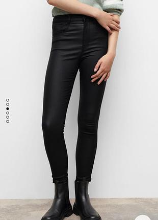 Штани скіні з ефектом шкіри на підлітка