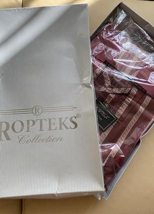 Мужская пижама ropteks collection m красный с золотом шелковая домашний комплект9 фото