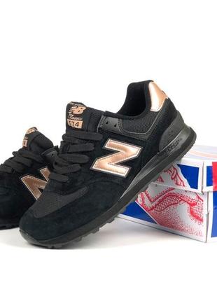 Жіночі кросівки new balance classic 574  чорні5 фото