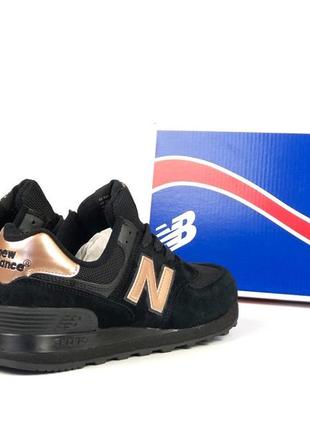 Жіночі кросівки new balance classic 574  чорні3 фото