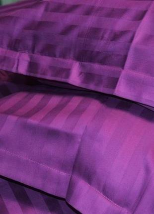 Стильный комплект постельного белья изготовлен из натурального страйп-сатина № 10-1053 фото