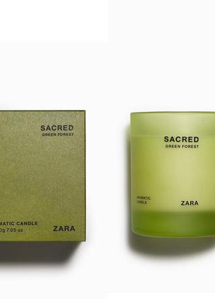 Аромасвеча от zara sacred green forest2 фото