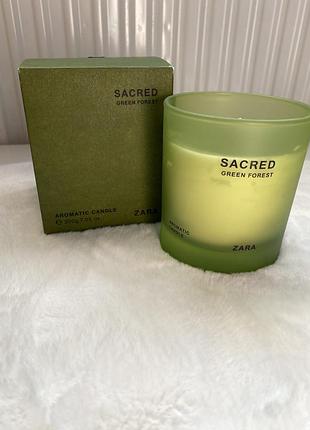 Аромасвеча от zara sacred green forest