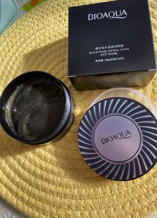 Гідрогелеві патчі під очі bioaqua black pearl crystal clear eye mask з екстрактом перлів 60 шт