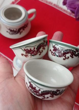 Винтажный чайный сервиз набор китайский фарфор китайский фарфор6 фото