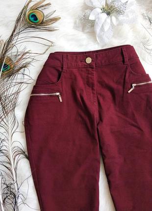 Штани джинси трендового вишневого кольору george