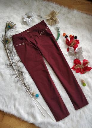 Штани джинси трендового вишневого кольору george5 фото