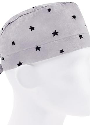Медицинская шапочка шапка мужская тканевая хлопковая многоразовая принт звезды