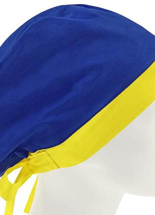 Медична шапочка шапка жіноча тканинна бавовняна багаторазова однотонна слава україні!