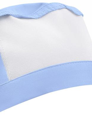 Медицинская шапочка шапка мужская тканевая хлопковая многоразовая однотонная голубая3 фото
