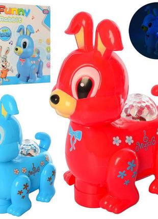 Інтерактивна тварина "зайчик", музика, світло, їздить, 2 кольори, nr617-51