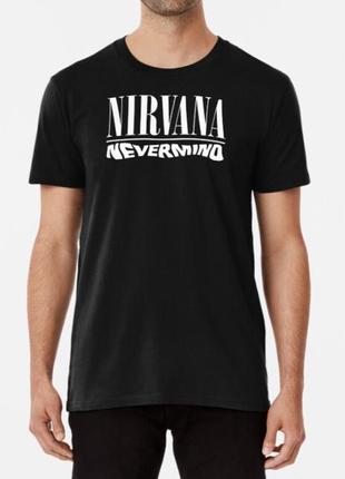 Мужская и женская футболка с принтом nirvana nevermind