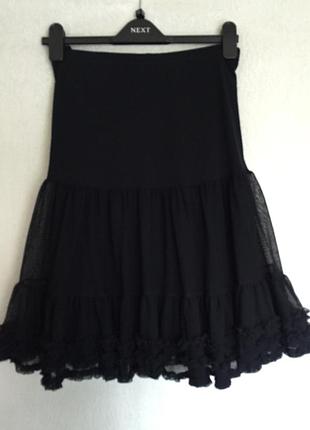 Роскошная черная миди юбка "marks&spencer"