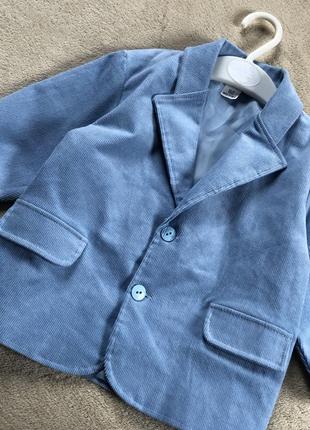 Пиджак вельветовый для мальчика, пиджак стильный для малыша3 фото
