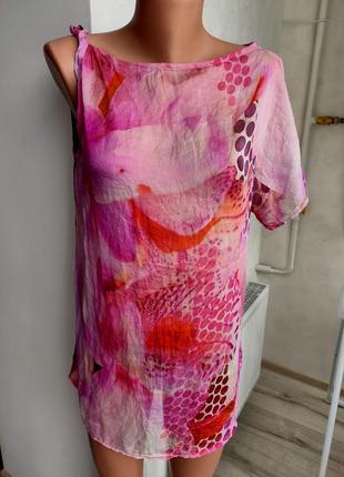 Шелковая прозрачная тоненькая блуза от cristina gavioli3 фото