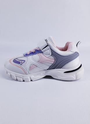 Детские кроссовки для девочки (10206-8) 27-29р белый с фиолетовым3 фото