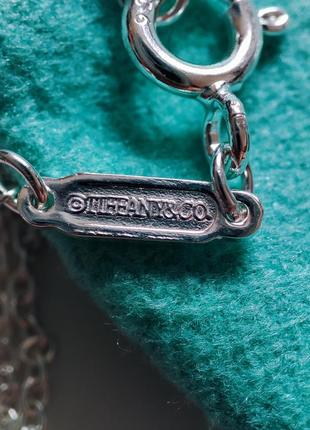 Кулон два сердца тиффани подвеска сердечко цепочка