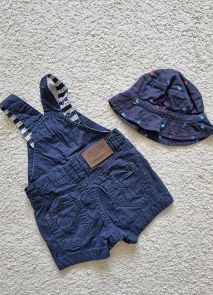 Комбинезон шорты для мальчика + панамка2 фото