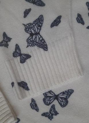 Джемпер пуловер принт бабочки2 фото