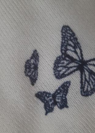 Джемпер пуловер принт бабочки3 фото