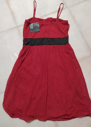Красное платье сетка с бантом2 фото