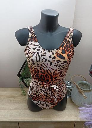Суцільний купальник в анімалістичний принт 🐆f&f