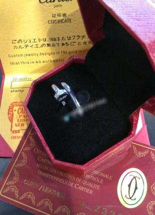 Брендовая кольца гвоздей с камнями в белом золотое