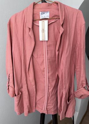 Льняной пиджак bershka s-m
