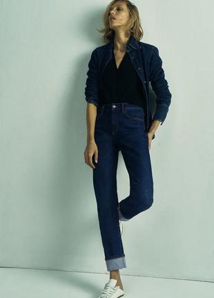 Джинсы slim fit полной длинны с высокой посадкой  zara -  40