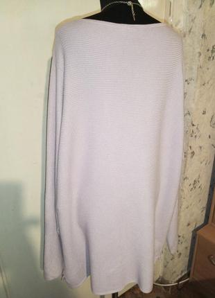 Трикотажная,бледно-розовая туника-блузка с карманами,в рубчик,большого размера,isolde3 фото