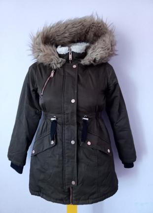 Зимняя теплая парка куртка курточка на меху