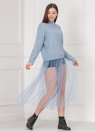 Фатиновая прозрачная юбка 🩵1 фото