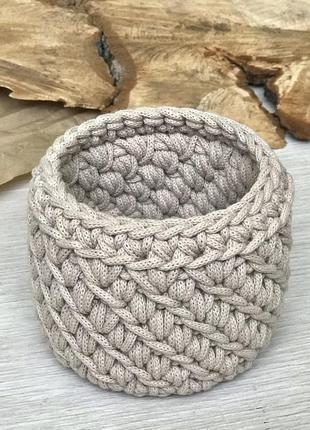 Декоративная корзина для хранения безделушек, стильное кашпо для цветов, ручная...