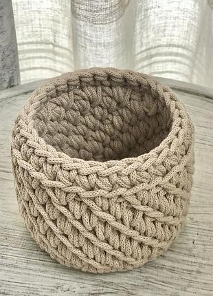 Декоративная корзина для хранения безделушек, стильное кашпо для цветов, ручная...