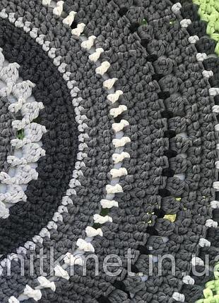 Ковер круглый ажурный, вязаный декоративным крючком, авторский стильный декор для дома...