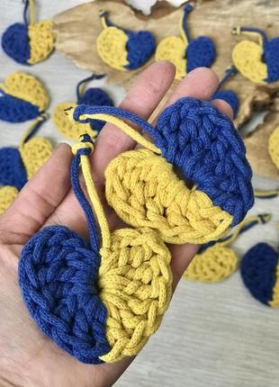 Серце україни брелок, декоративне сердечко, національний патріотичний подарунок, народний сувенір, ручна робота